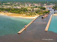 St. Joseph Aerial with Ship
